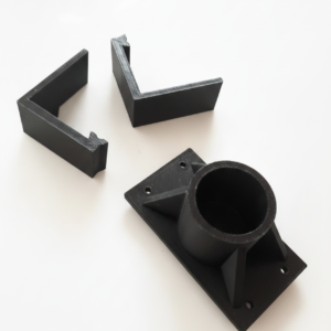 Large display tripod adapter and battery holder